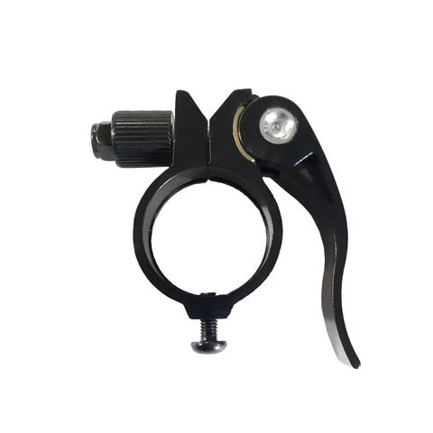 Double-tree Double Tree 34.1mm Mandallı Pirinç Pullu Emniyetli Alüminyum Sele Kelepçesi Siyah
