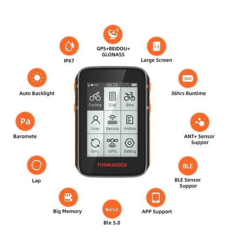 Thinkrider ThinkRider BC200 GPS Akıllı Bisiklet Bilgisayarı