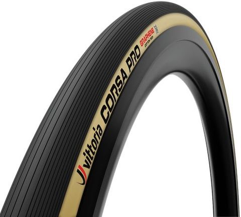 Vittoria Vittoria Corsa Pro 700x26C TLR Graphene + Silica - Beige/Schwarz - Größe 26-622