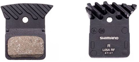 Shimano Shimano Scheibenbremsbeläge L05A-RF Resin mit Kühlrippen - grau - Größe 1 Paar