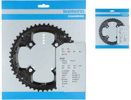 Shimano Shimano Aynakol Yaprak Deore FC-T6010 V 48T BCD 104mm 10S Siyah