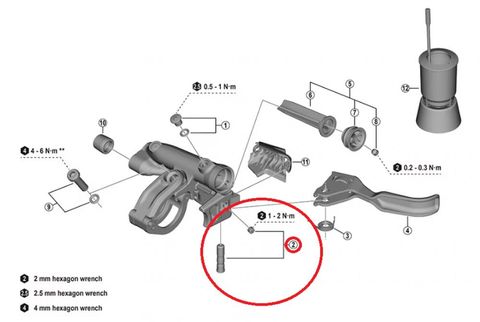 Shimano SHIMANO Hebelachse für BL-M8200, m.Befestigungsschraube general - 8200,
