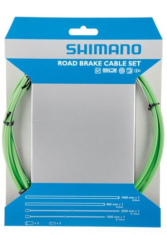 Shimano SHIMANO Bremszug-Set Road SIL-TEC beschichtet Bremszug-Set - Rennrad-Bremszüge, Grün