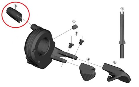 Shimano SHIMANO Kabeltülle SW-M9050 - Di2 Schaltkabel-Führung, ca. 2 g