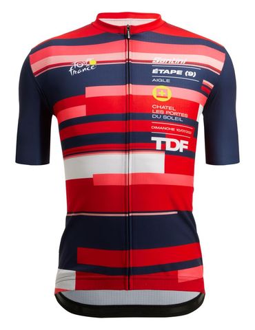 Santini Santini Tour De France Aigle Bisiklet Forması RE94075CAIGLE2TDF - Lacivert / L