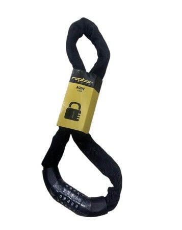 Raptor Raptor Bisiklet Zincir Kilit 5 Şifreli 90cm - 6 mm Kalınlık