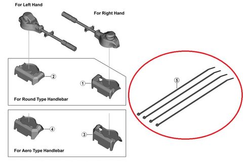 Shimano SHIMANO Kabelbinder für SW-R9150 4 Stück - leichtes Montagezubehör 9 g