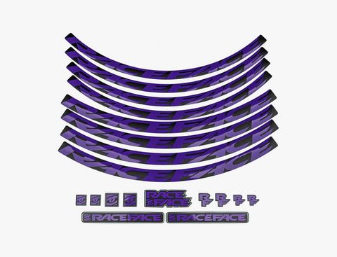 Race Face Race Face Laufrad Decal Set, small, purple lila - stylisches Felgen-Upgrade