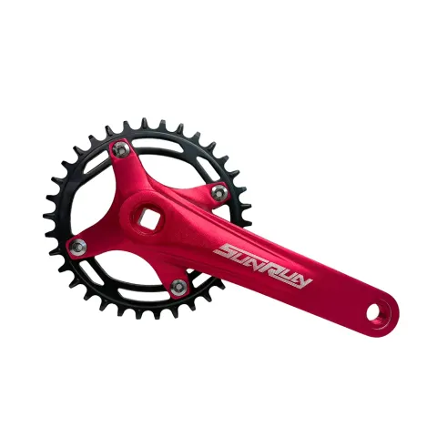 SunRun Sunrun Aynakol  34T 170mm Kırmızı Sol Kol Dahil Kare Mil Uyumlu