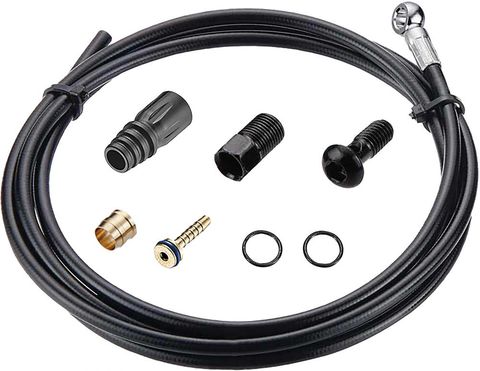 Tektro Tektro Bremsleitung 5.5 mm 3200 mm Banjo schwarz - Hochwertige Hydraulik-Bremsleitung für MTB und E-Bike - Bremsleitungs-Kit