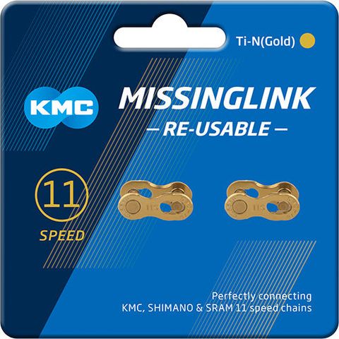 Kmc KMC 11R Ti-N Missing Link kettingschakel sluiting 2-set Shimano/SRAM/KMC 11-speed goud
