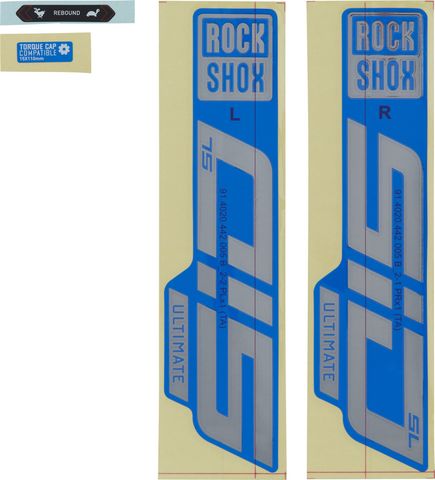 RockShox RockShox Aufklebersatz für SID SL Ultimate Modell 2021 gloss blue gloss polar foil