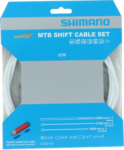 Shimano SHIMANO Schaltzug-Set MTB XTR polymerbeschichtet - 3300 mm, Weiß