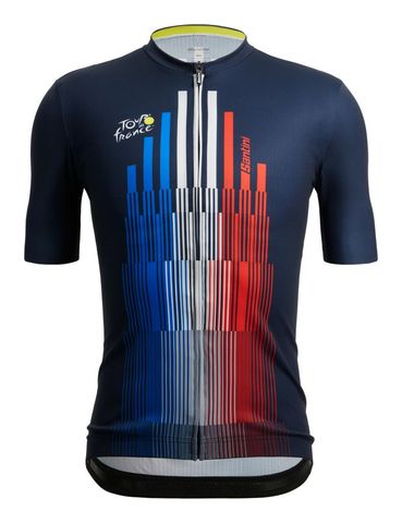 Santini Santini Tour De France Trionfo Erkek Bisiklet Forması RE94075CTRION2TDF - Lacivert / L