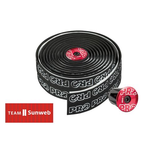 PRO Pro Team SunWeb Eva Bisiklet Gidon Sargısı Alüminyum Vidalı Kapaklı