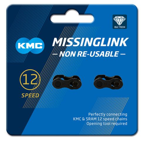 Kmc KMC 12NR DLC Missing Link kettingschakel 2-set 12-speed zwart
