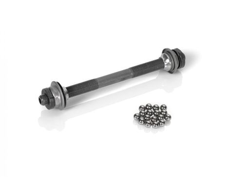 XLC XLC Evo Reparaturkit Hinterradnabe 135mm Schnellspanner  Achse, Kugelringe, Endkappen  kompatibel mit X13 Evo Ø5/135mm
