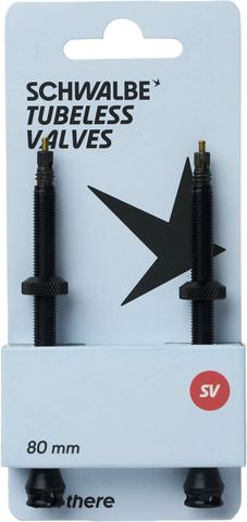 Schwalbe Schwalbe Tubeless Ventil Aluminium SV 80 mm - 2er Set - schwarz - Größe 80 MM