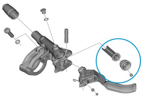 Shimano SHIMANO Membran-Einheit BL-M9120 - Ersatzmembran für hydraulische Scheibenbremse, 6 g