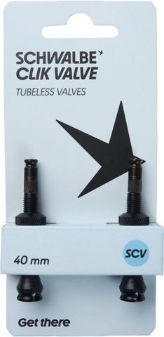 Schwalbe Schwalbe Tubeless Valve Set SCV Clik Valve - 40 mm - black - Größe 40 MM