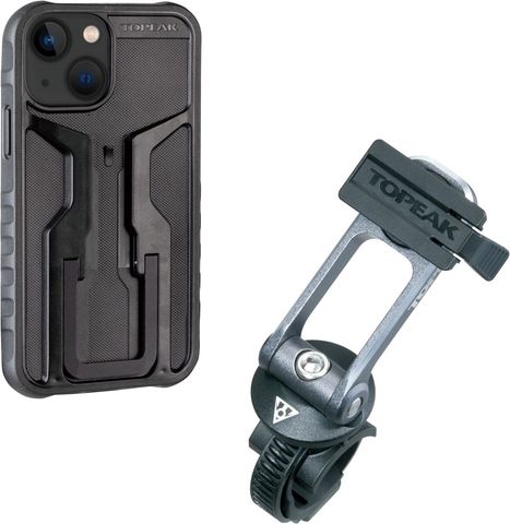 Topeak Topeak RideCase für iPhone 13 mit Halter - Schwarz-Grau - Größe iPhone 13