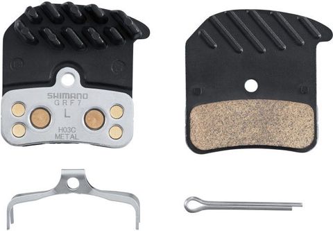 Shimano Shimano Scheibenbremsbeläge H03C Metall mit Kühlrippen - grau - Größe 1 Paar