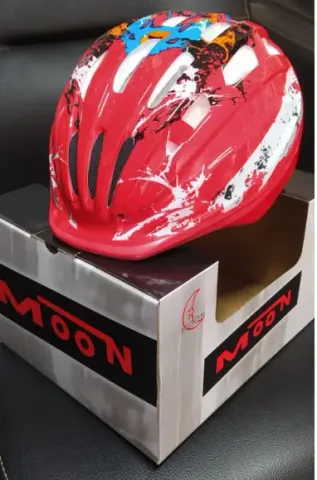 Kask Moon Çocuk Kaskı M Beden Kırmızı / Bisiklet