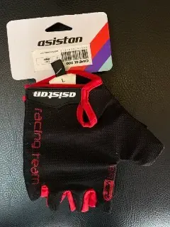 Asistan Asistan Siyah kırmızı Kısa Parmak Bisiklet Eldiveni L Beden / Bisiklet