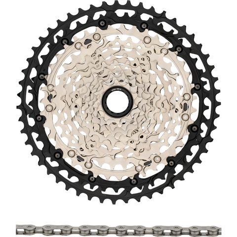 Shimano Shimano XT Kassette CS-M8100-12 + Kette CN-M8100 12-fach Verschleißset silber 126 10-45