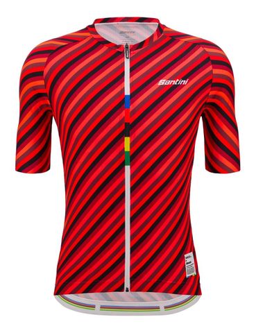 Santini Santini UCI Imola 1968 Erkek Bisiklet Forması RE94075SIMOLA - KIRMIZI-SİYAH / M