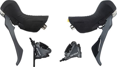 Shimano Shimano GRX v+h Set Scheibenbremse BR-RX810 + ST-RX810 / BL-RX810 schwarz-grau links/rechts (seitenspezifisch)