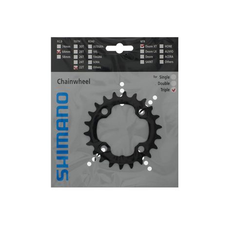 Shimano Shimano Aynakol Dişlisi Deore XT FC-M770 22T 3x9S