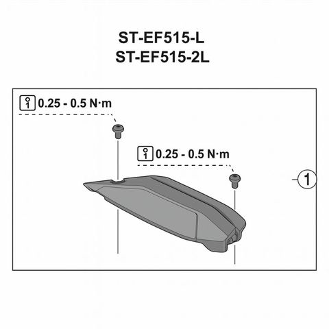 Shimano SHIMANO obere Abdeckung f.ST-EF515, rechts, f.7-fach, m.Befestigungschr. M3x7mm general - 515, 7-fach, 3x7mm, 7mm