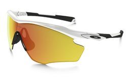 Oakley OAKLEY M2 Frame XL Sport Zonnebril Wit Fire Iridium Lens