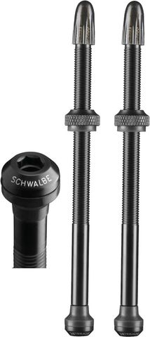 Schwalbe Schwalbe UTLV Tubeless Ventil Aluminium SV 100 mm - 2er Set - schwarz - Größe 100 MM