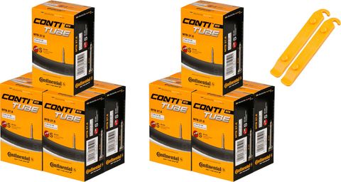Continental Continental Schlauch MTB 27,5 - 10 Stück + 2 Reifenheber gratis SV 47-584 bis 60-584 27,5 x 1,75-2,4 SV 42 mm 42 mm