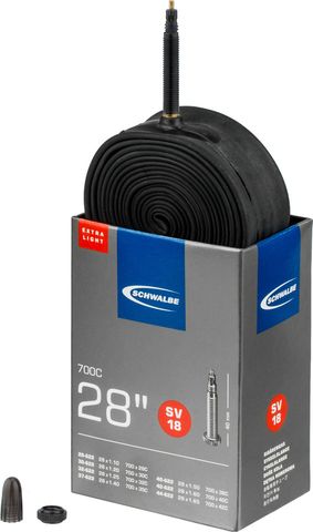 Schwalbe Schwalbe Schlauch 18 Extralight für 28" schwarz SV 28-622 bis 42-622 28/44-622 SV 40 mm 40 mm