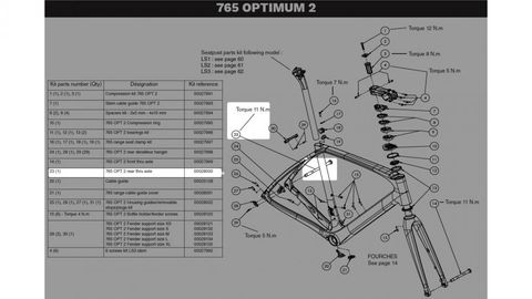 LOOK Look OPT2 Hinterachse für 765 Endurance-Rahmen - stabile, schwarze Thru-Axle